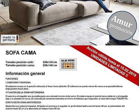 Sofá cama motorizado - modelo Amur