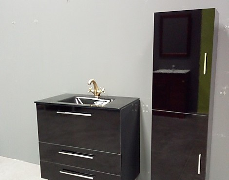 Conjunto de baño negro brillo - ANNA NEGRO