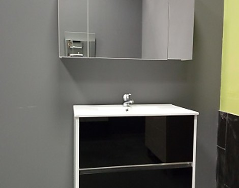 Conjunto de baño blanco y negro - PISCIS NEGRO