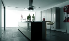 Cristal blanco brillante. La línea de cocinas Artemática permite llevar el arte a la cocina además de ofrecer una calidad garantizada con 15 años por el fabricante. Zuordnung: Stil Cocinas de diseño, Planungsart Cocinas con isla