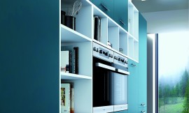 Sistema modular de cubos, elemento decorativo que además proporcionan espacio extra de almacenamiento en la cocina, su flexibilidad permite crear diseños de cocinas muy personales. Disponibles en diferentes colores. Zuordnung: Stil Cocinas modernas, Planungsart Detalles del diseño
