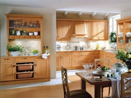 Cocina de casa de campo rustica - interpretación moderna