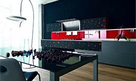 Cocina realizada con vidrio reciclado Zuordnung: Stil Cocinas de diseño, Planungsart Cocinas americanas (abiertas)