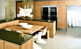 Con tiradores integrados de aluminio Zuordnung: Stil Cocinas modernas, Planungsart Cocinas con office