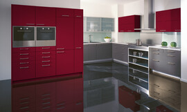Cocina en L con armario columna separado para los electrodomésticos encastrados Zuordnung: Stil Cocinas clásicas, Planungsart Detalles del diseño