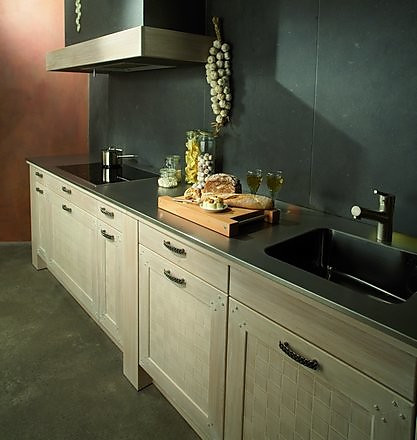 Cocina de madera maciza de roble
