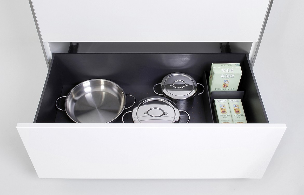a-Box BLACK-LINE con equipamiento interior ORGA-SET Zuordnung: Stil Cocinas modernas, Planungsart Equipamiento interior de la cocina