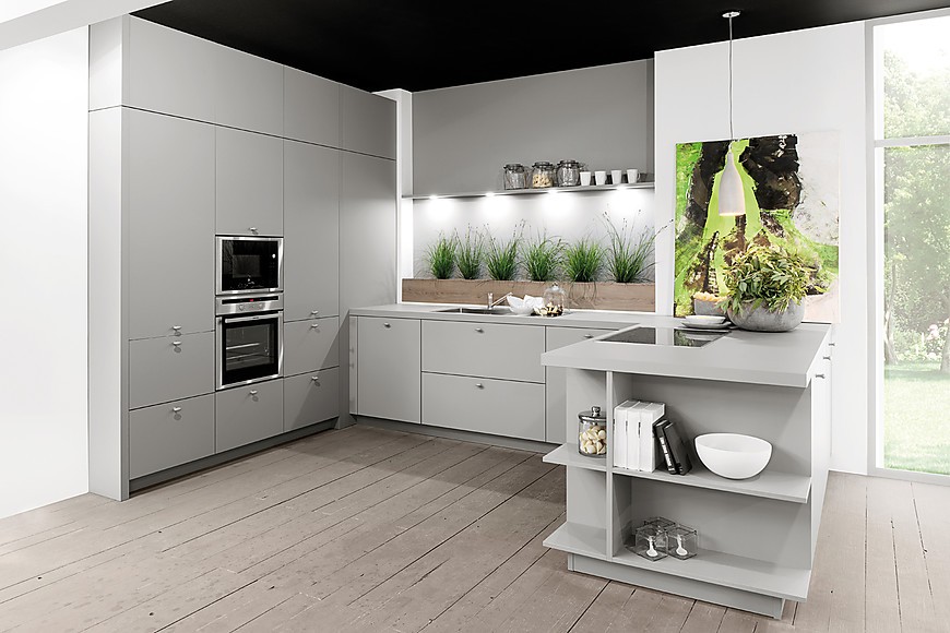 Cocina en U Zerox HPL Grigio (Rotpunkt Küchen)