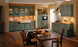 Cocina rustica con chimenea de obra Zuordnung: Stil Cocinas rústicas, Planungsart Cocinas en L