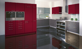 Cocina en L con armario columna separado para los electrodomésticos encastrados Zuordnung: Stil Cocinas clásicas, Planungsart Cocinas con isla